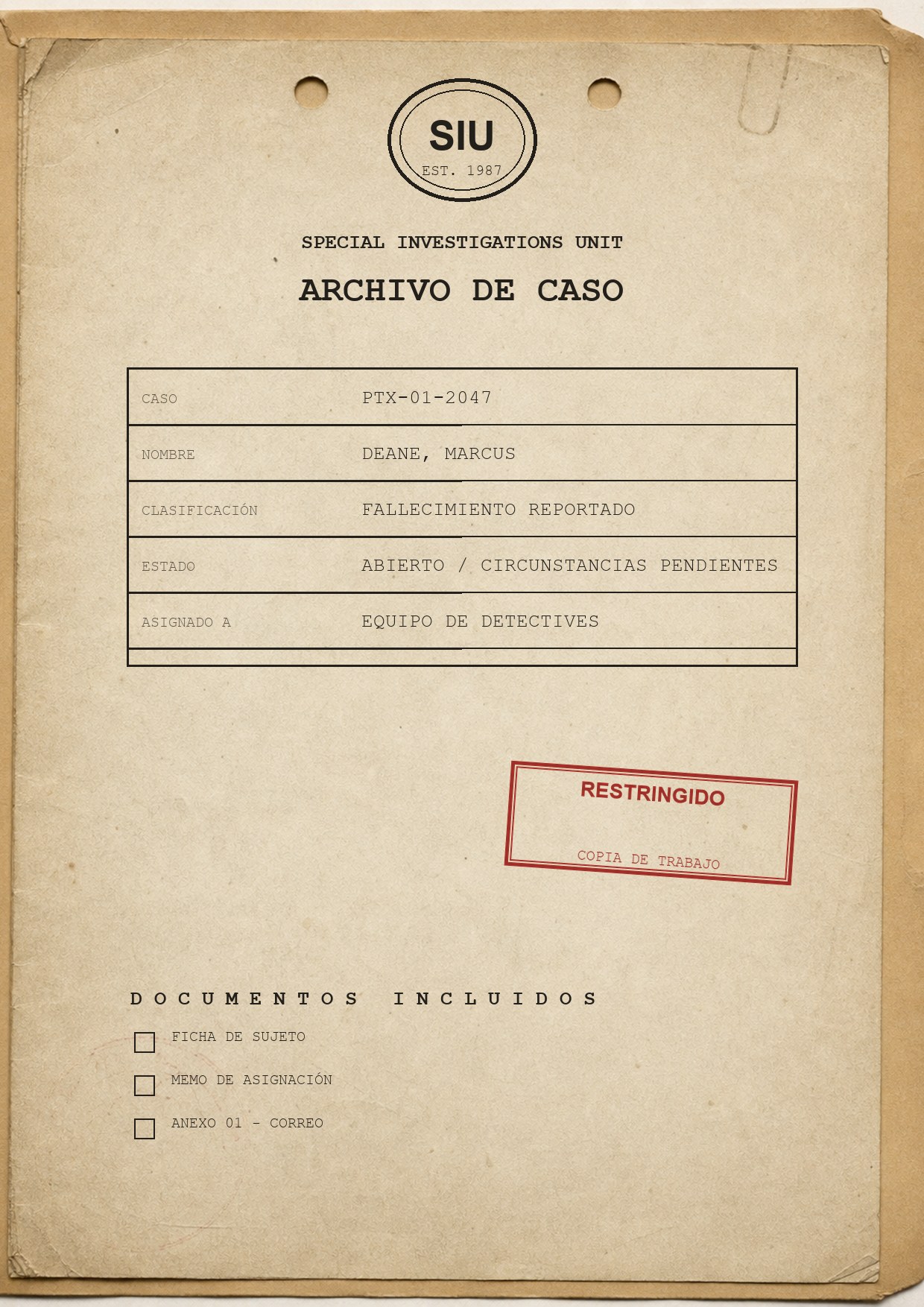 Expediente confidencial