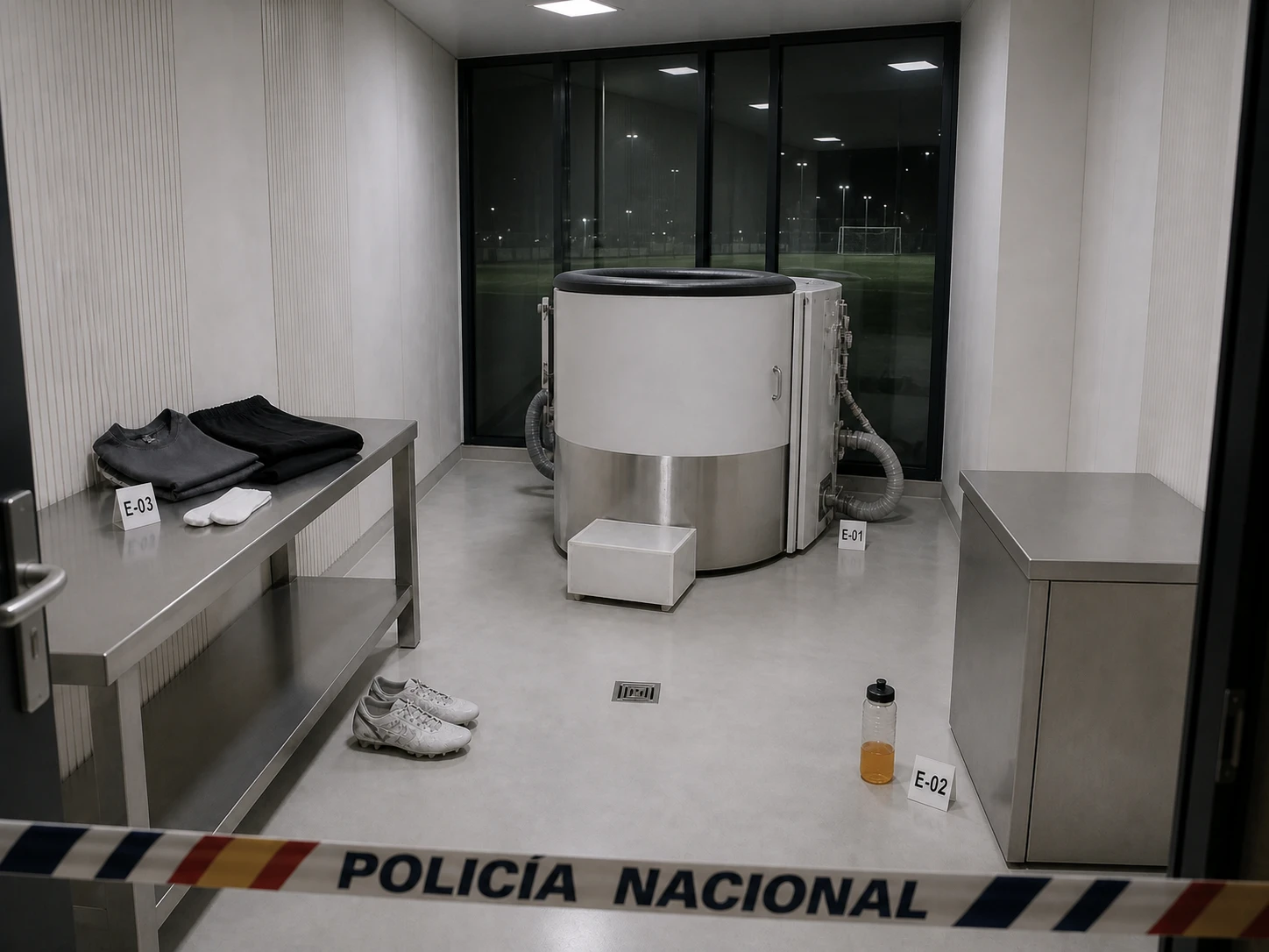 Escena de la criosauna del Club Deportivo Monteluz